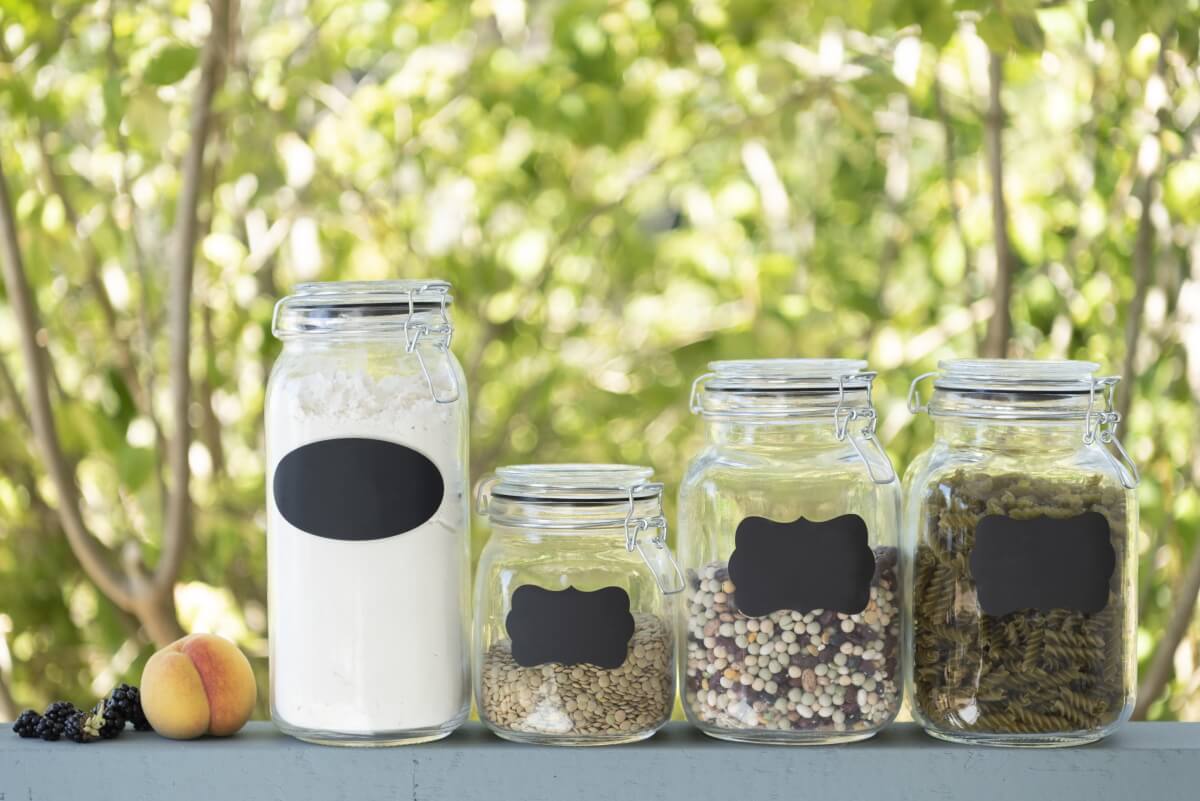 Kitchen Organization - Labelled Jars